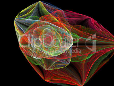 image of one Digital Fractal on Black Color image of one Digital Fractal on Black Color
