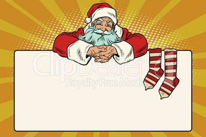 Santa Claus character Christmas socks for gifts