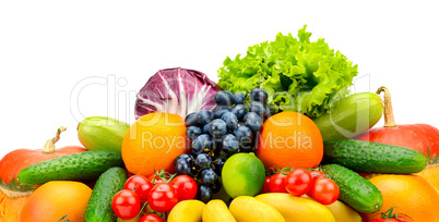 collection fresh fruits and vegetables