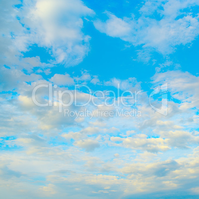 Light clouds in blue sky