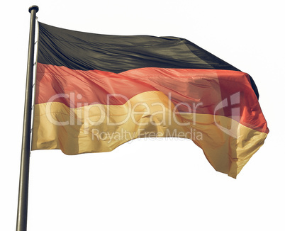 Vintage looking Germany flag isolated