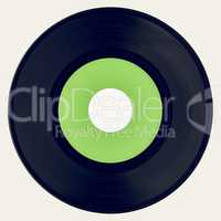 Vintage looking Vinyl record with green label