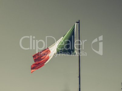 Vintage looking Italy flag