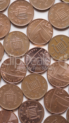 GBP Pound coins - vertical