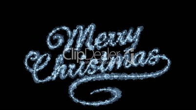 Beautiful Animation of Freezing Text Appearing. Merry Christmas Theme. HD 1080.