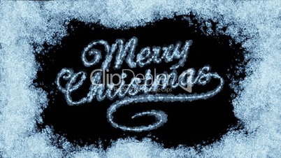 Beautiful Animation of Freezing Window and Text Appearing. Merry Christmas Theme. HD 1080.