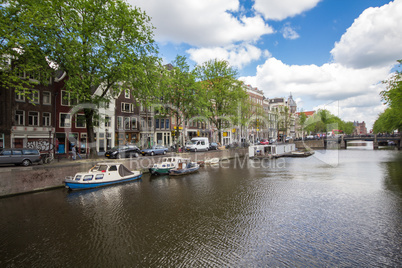 Canals of Amsterdam, capital city of the Netherlands