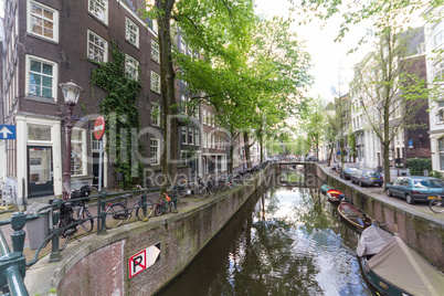 Canals of Amsterdam, capital city of the Netherlands