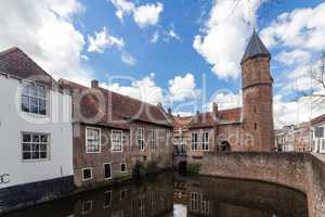 Amersfoort Medieval town wall Koppelpoort and the Eem river