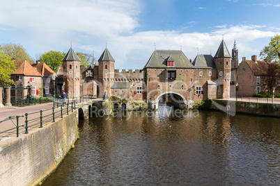 Amersfoort Medieval town wall Koppelpoort and the Eem river