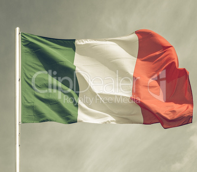 Vintage looking Italy flag