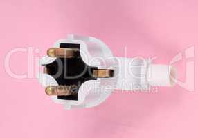 european Outlet Plug on pink background