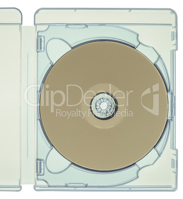 Vintage looking Bluray disc isolated
