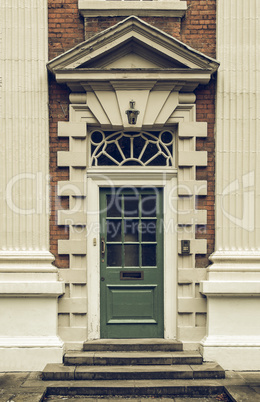 Vintage looking British door