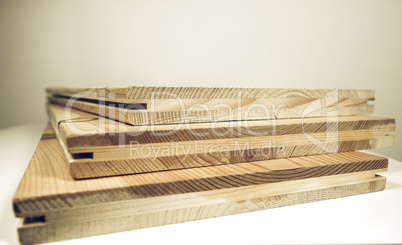 Vintage looking Wood planks on table