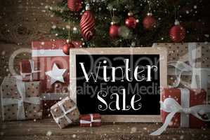 Nostalgic Christmas Tree With Winter Sale, Snowflakes