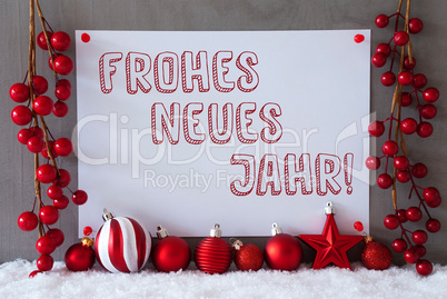 Label, Snow, Christmas Balls, Neues Jahr Means New Year