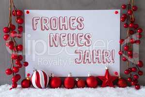 Label, Snow, Christmas Balls, Neues Jahr Means New Year