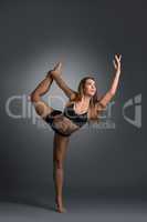 Image of beautiful girl posing gracefully dancing