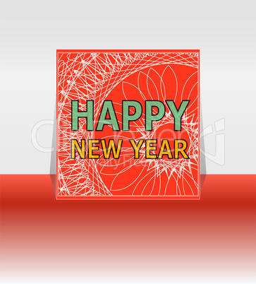 Happy New Year Holiday Card, Merry Christmas