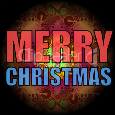 Merry Christmas and Happy New Year lettering Greeting Card.