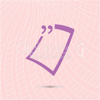 Quotation mark speech bubble. quote sign icon