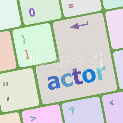 Actor button on keyboard key