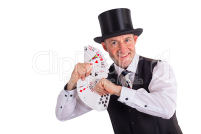 wizard with cards