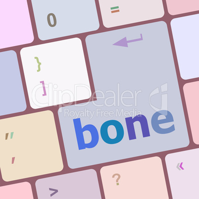 bone button on computer pc keyboard key