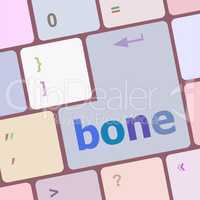 bone button on computer pc keyboard key