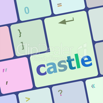Modern computer keyboards enter keys with castle word