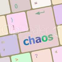 chaos keys on computer keyboard, business concept