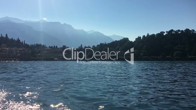 Boat Crossing Lake Como, Lombardy, Italy