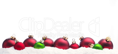 Christmas background with colorful Christmas baubles