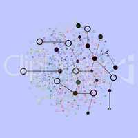 Social Network Graphic Concept. Abstract Background with Dots Array and Lines. Geometric Modern Technology Concept. Connection Structure. Digital Data Visualization