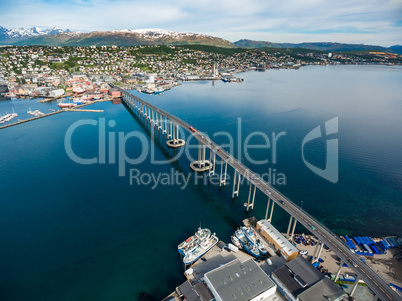 Bridge of city Tromso, Norway