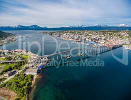 Bridge of city Tromso, Norway