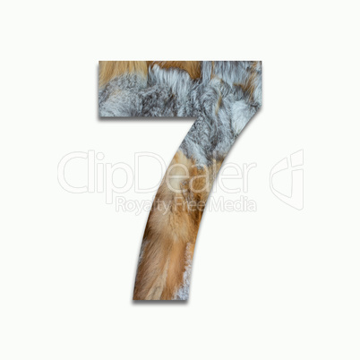 Rotfuchs Pelz in der Zahl 7