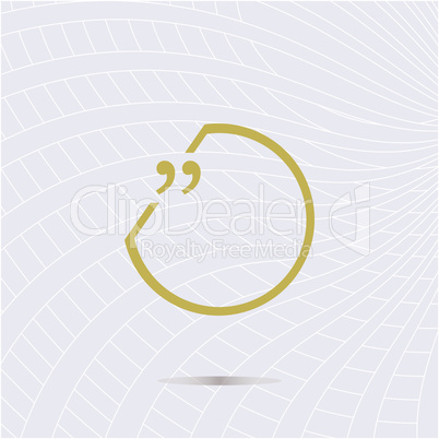 Quotation Mark Speech Bubble. Quote sign icon