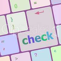 check button on computer pc keyboard key