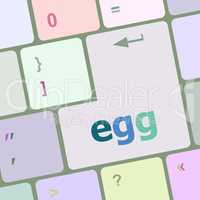 egg word on computer pc keyboard key