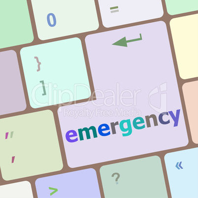 emergency word on keyboard key, notebook computer button