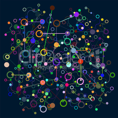 Abstract background with DNA strand, atom, molecule structure. genetic and chemical compounds