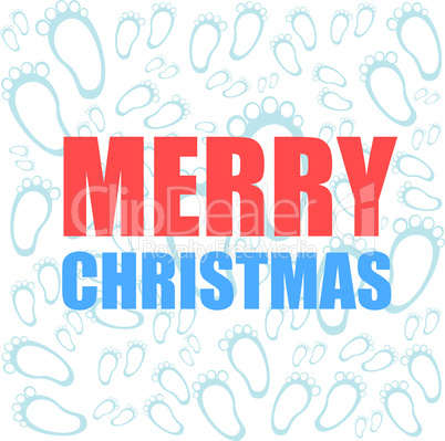 Merry Christmas and Happy New Year lettering Greeting Card.