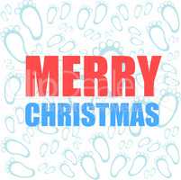 Merry Christmas and Happy New Year lettering Greeting Card.