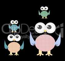 Cartoon character family owl