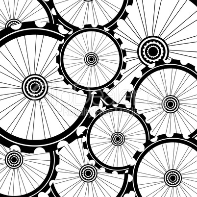 road and mountain bike wheels and tires pattern