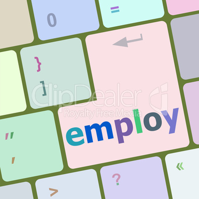 employ button on computer pc keyboard key