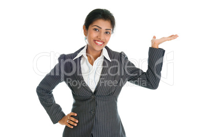 Black businesswoman hand holding something