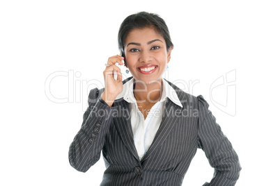 Black businesswoman using smart phone